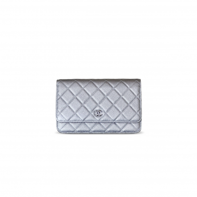 CHANEL WALLET ON CHAIN WOC CAVIAR SILVER AP0250 (19*13*3.5cm)